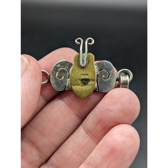 Vintage 925 Sterling Silver Mexico Marked MM-190 Bumble Bee Cuff Bracelet - Picture 4 of 10